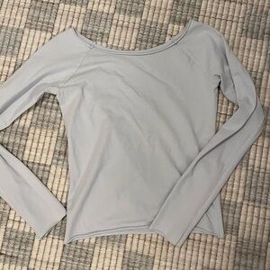 Women's Light Blue Long Sleeve Top